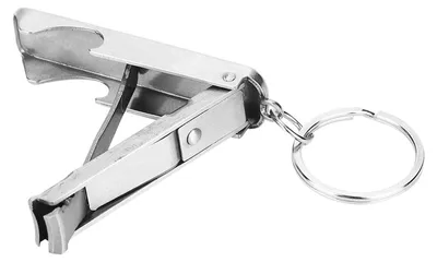 Image de Mini-outil 2 en 1 : porte-clés, coupe-ongles, décapsuleur