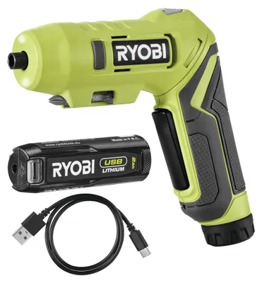 Immagine prodotto di Avvitatore angolare a batteria Ryobi RSDP4-120G con batteria da 4 V e 2,0 Ah e caricabatterie