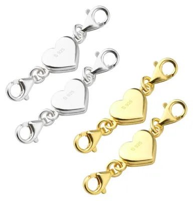 Magnetverschluss für Ketten, 925 Sterling Silber, 4 Stück