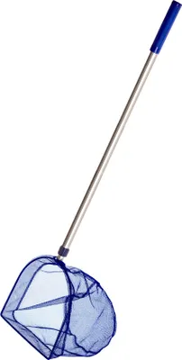 Produktbild von BigDean Kescher 75 - 121 cm lang - Teichkescher mit Teleskopstange - Feinmaschig (2 mm) - Für Teich, Algen & Swimming-Pool - Algenkescher Nylon-Netz