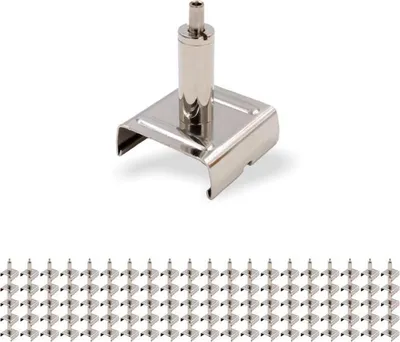 Produktbild von 100x Drahtseilhalter / Gripper 15, mit Clip für EUTRAC 3-Phasen-Stromschienen | vernickelt