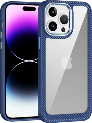 Produktbild von Wörleonline iPhone 12 Pro Max Hülle Handyhülle in Carbon Optik Case Cover, Blau