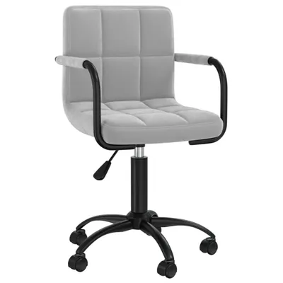 Immagine prodotto di vidaXL Sedia da ufficio girevole in velluto grigio chiaro