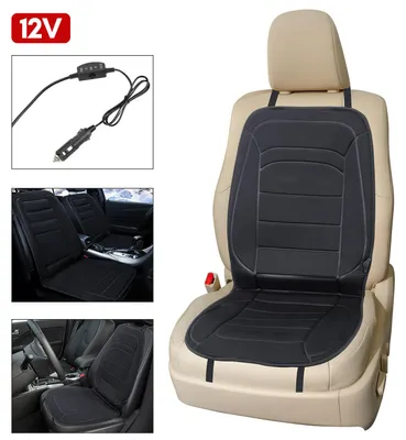 Image de ISOISL : Sièges chauffants pour voiture, 12V, avec 2 niveaux de chauffage (35/65°C), 20/25W, allume-cigare et régulation de température, pour voitures particulières