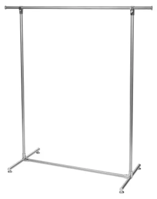 Kleiderständer, Metall, 125x50x130 cm, grau, bis 75 kg belastbar