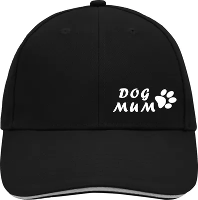 Produktbild von Huuraa Cappy Mütze Dog Mum Tapse Black/Light Grey Baumwolle 6-Panel Kappe Geschenkidee
