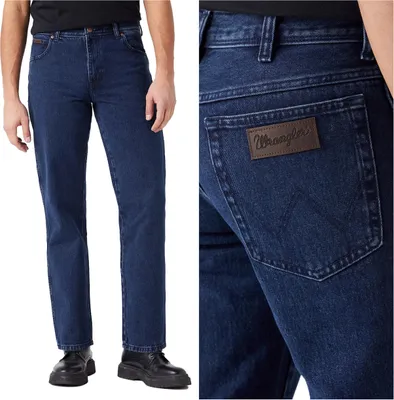 Produktbild von WRANGLER, Herren Jeanshosen, Straight fit, TEXAS, W35 L34, Blau, Jeans, baggyjeans, buggy