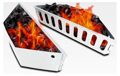 Produktbild von Holzkohlekörbe für Weber Holzkohlengrills mit 47, 57 und 67 cm, Char-Basket für Weber, Kohlekörbe, Halter für Holzkohlebriketts, 2 Stück