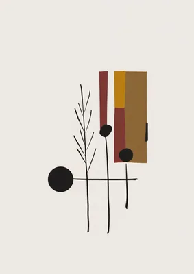 Produktbild von Plakat 29,7x42cm Schwarze Linienäste