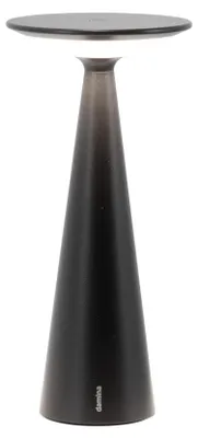 Image de Zafferano Damina - Lampe De Table Led Rechargeable, Variateur, Autonomie 8 H, Ip65 - Sans Fil, Finition Aluminium Noir