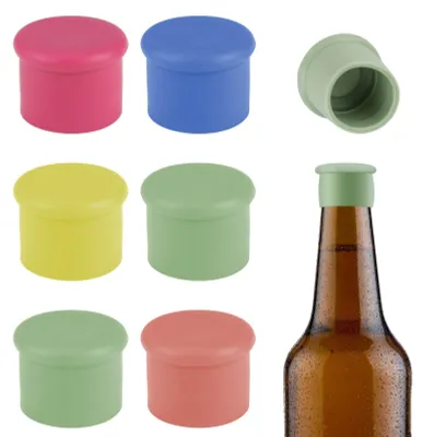 6er-Set Silikon-Flaschenverschlüsse, luftdicht, wiederverwendbar