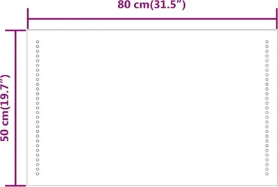 Zdjęcie produktu dla vidaXL Lustro łazienkowe LED 80x50 cm