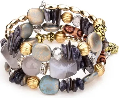 Produktbild von SP-29260 Grau Damenarmband - Vintage Stil KP29260