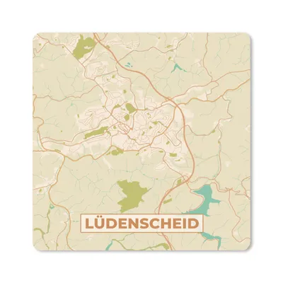 Produktbild von MuchoWow® Mauspad Mousepad Karte - Lüdenscheid - Karte - Stadtplan - Vintage 30x30 cm - Mousepads - Maus Mat - Pad - Mausunterlage - Gaming