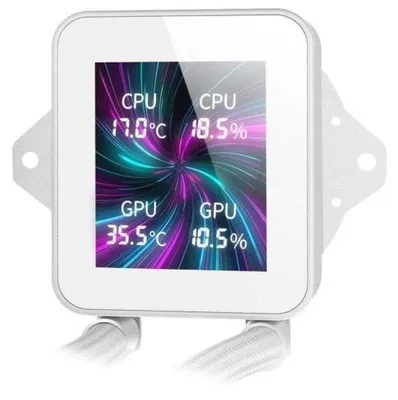 Immagine prodotto di Mars Gaming ML-VISION360 raffreddato a liquido AiO TDP 600W 3 ventole ARGB Display LCD Bianco