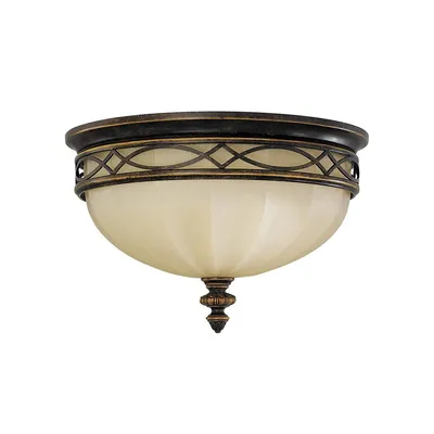 Produktbild von Elstead Drawing Room Deckenleuchte E27 3-fach 23cm Walnuss