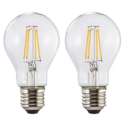 Produktbild von LED-Filament, E27, 806lm ersetzt 60W, Glühlampe, Warmweiß, Klar, 2 Stü