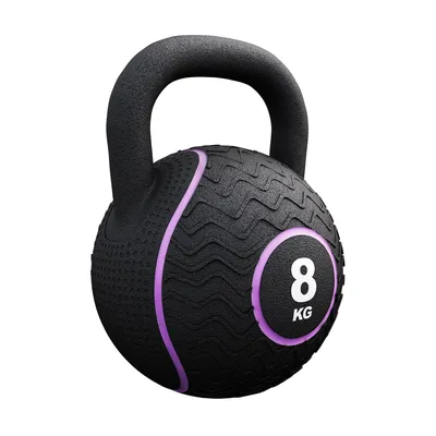 Produktbild von Gorilla Sports Kettlebell Gummi 4–20 kg | Eisensandkern | Bodenschutz | Ergonomischer Griff | Kraft- und Functional-Training