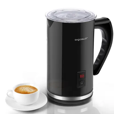 Produktbild von Aigostar - Milchaufschäumer Elektrisch mit 3 Modi, heißer & kalter Milchschaum, 500W, 240ml, Milch Frother für Cappuccino, Latte, Mokka, Macchiato