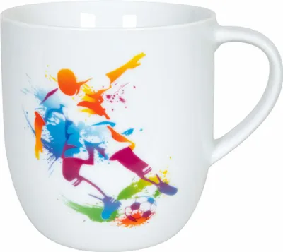 Produktbild von Könitz Becher Active - Fußball, Kaffeebecher, Tasse, Kaffeetasse, Porzellan, 580 ml, 11 1 195 2625
