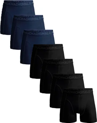 Produktbild von Muchachomalo Herren Boxershorts – 7er Pack – Baumwolle Stretch – Bequeme Unterwäsche – Größe XL - U-SOLID1010-191-DP