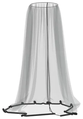 Zdjęcie produktu dla vidaXL Moskitiera na parasol 220 mesh czarna Φ330x250 cm