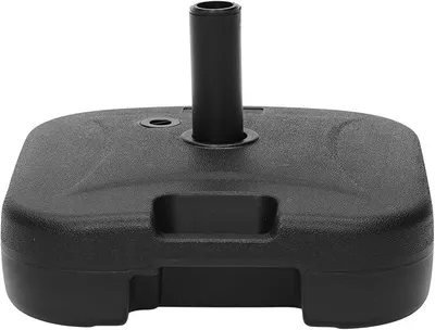 Imagen del producto de Base estable para sombrilla, con capacidad para soportar hasta 40 kg. Soporte compacto para sombrillas, fabricado en plástico resistente a la intemperie, color antracita