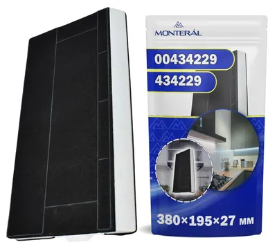 Obrázek produktu pro Omgoods - 2 filtry z aktivního uhlí pro odsávač par, rozměry 380 x 195 x 27 mm