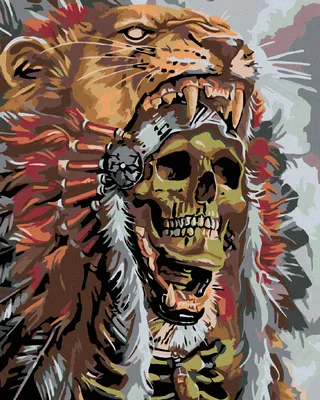 Produktbild von Diamondi - Diamond painting - HÄUPTLINGSTOTENKOPF, 40X50 cm, ohne Keilrahmen