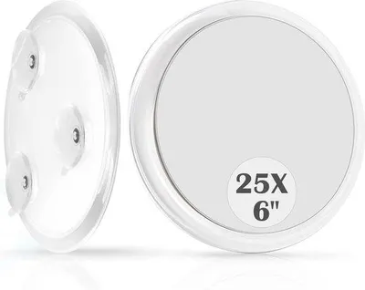 Productafbeelding van Famanu vergrootspiegel, 25x vergroting, 15,2 cm diameter, met zuignappen