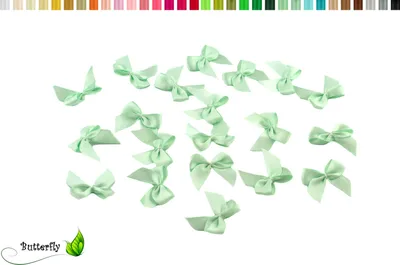 Produktbild von Satinschleifen 25mm, 20 Stück, Farbe:mint - aqua 513