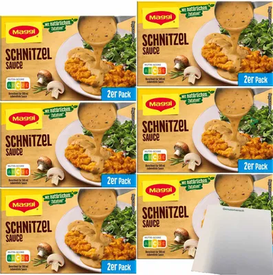 Produktbild von Maggi Schnitzelsauce mit natürlichen Zutaten 6er Pack (für 12x250ml) + usy Block