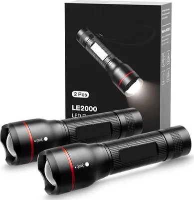 Image de Lampe torche tactique - Lampe torche tactique rechargeable - Lampe torche LED rechargeable - Lampe torche rechargeable