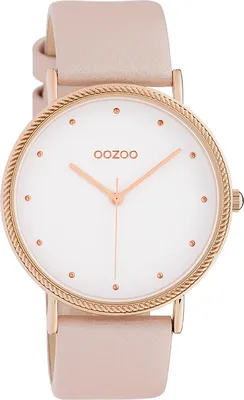 Produktbild von Oozoo Armbanduhr rosa Leder Timepieces Damen Analog-Quarzuhr UOC10417