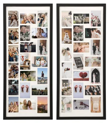 Produktbild von Set mit 2 Bilderrahmen für 20 Fotos, in rustikalem Schwarz