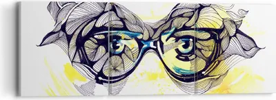 Produktbild von Bild auf Leinwand - Leinwandbild - Person Auge Schatten Dekoration - 90x30cm - Wand Bild - Wanddeko - Leinwanddruck - Bilder - Kunstdruck - Wanddekoration - Leinwand bilder - Wandkunst - CA90x30-3028