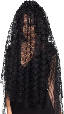 Immagine prodotto di Velo gotico da sposa vedova nera accessorio Halloween nero - taglia unica