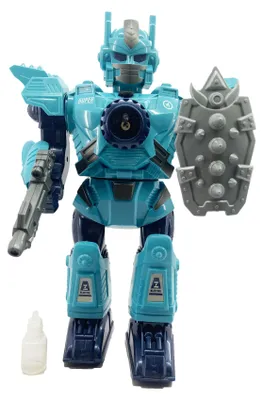 Image de Robot Mecha avec effets vapeur bleu 32 cm