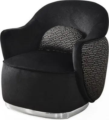 Produktbild von Sessel Ohrensessel Modern Stoff Wohnzimmer Polyester Schwarz Design