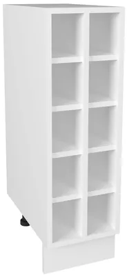 Productafbeelding van Esilo keuken onderkast 25 cm 10 wijnplanken wit.