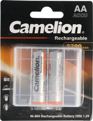 Produktbild von Camelion NH-AA2300BP2, Wiederaufladbarer Akku, AA, Nickel-Metallhydrid (NiMH), 1,2 V, 2 Stück(e), 2300 mAh