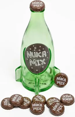 Zdjęcie produktu dla Szklana butelka i zakrętka Nuka Mix z serii Fallout Botlle