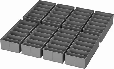 Produktbild von Famanu Aufbewahrungsboxen 7-teilig, Lade-Organizer für Socken und Unterwäsche - Faltbare Stoffboxen