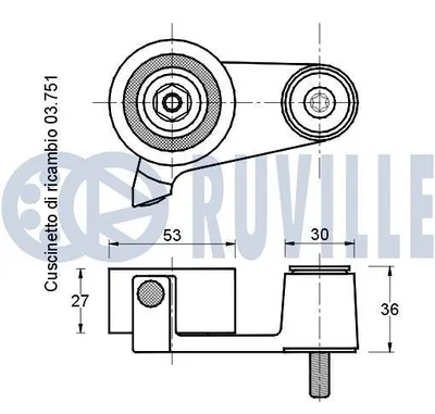 Produktbild von RUVILLE 55835 Spannrolle Zahnriemen