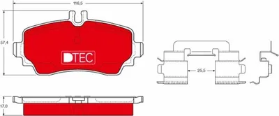 Produktbild von TRW Bremsbeläge Satz Vorne passend für MERCEDES-BENZ A-Klasse (W168) GDB1293DTE