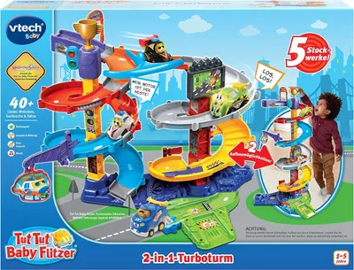 Image de VTech Baby Flitzer - Parking - Jouet interactif avec dépanneuse - Pour les enfants de 1 à 5 ans