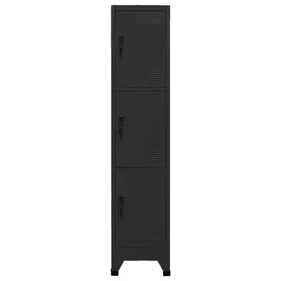 Produktbild von vidaXL Schließfachschrank Schwarz 38x45x180 cm Stahl