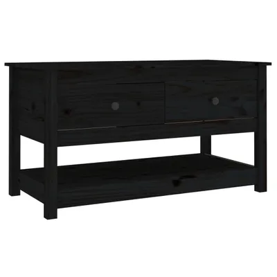 Immagine prodotto di vidaXL Tavolino da salotto Nero 102x49x55 cm in legno massello di pino