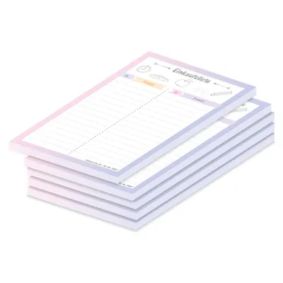 Produktbild von PRICARO Einkaufsliste "Allerlei", rosa, A6, 5 Stück