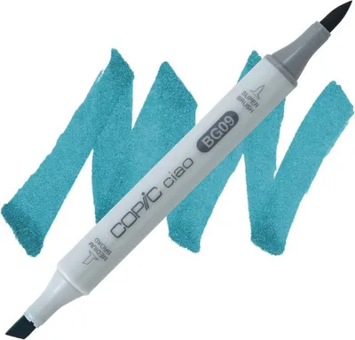 Obrázek produktu pro Lihová fixa COPIC Ciao oboustranná Brush & Chisel, BG09 Blue green